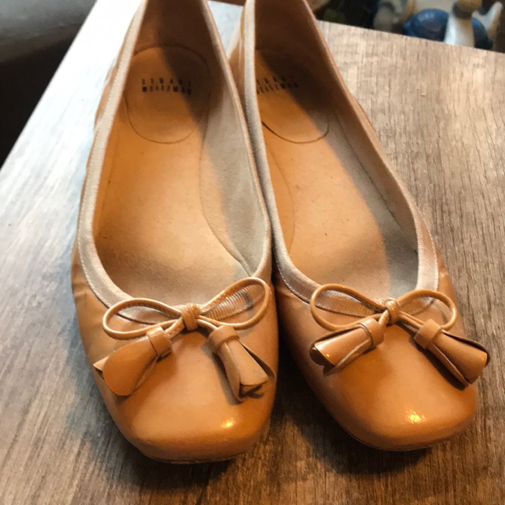 Stuart Weitzman patent ballerina flat